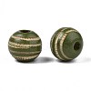 Painted Natural Wood Beads WOOD-T021-54A-04-4