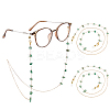 2Pcs Alloy & Natural Gemstone Chips Chains for Eyeglasses HJEW-FH00129-1
