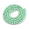 Electroplate Opaque Solid Color Glass Beads Strands EGLA-A044-P4mm-L14-3