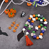 17 Style Painted Natural Wood Beads WOOD-KS0001-17-7
