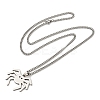 Non-Tarnish 201 Stainless Steel Pendant Necklaces for Man NJEW-Q336-02I-P-5