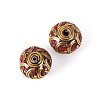 2Pcs Handmade Tibetan Style Beads KK-TA0008-43-3