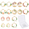 32Pcs 8 Style Alloy Enamel Pendants ENAM-SC0002-59-1
