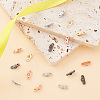 24Pcs 4 Colors Rack Plating Brass Pave Clear Cubic Zirconia Connector Charms KK-GA0001-35-4