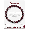Synthetic Garnet Beaded Stretch Bracelets PW-WG7FE75-06-1-1