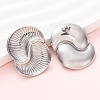 304 Stainless Steel Vortex Spiral Stud Earrings EJEW-C148-01P-3