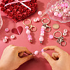 Valentine's Day DIY Beadable Keychain Making Kit DIY-TA0006-66-7