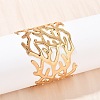 304 Stainless Steel Cuff Bangles for Women BJEW-G757-02G-2