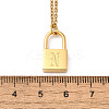 304 Stainless Steel Rolo Chain Pendant Necklaces NJEW-S444-01G-14-3