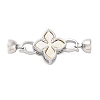 Brass Micro Pave Clear Cubic Zirconia Fold Over Clasps KK-P291-10P-1