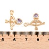 Brass Pave Cubic Zirconia Pendants KK-L261-18G-01-3