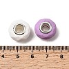 Spray Painted Faceted Resin European Beads RESI-C063-02A-3