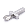 Non-Tarnish 304 Stainless Steel Letter Pendants STAS-H127-T-P-2
