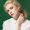 1Pair 925 Sterling Silver Hoop Earrings STER-BBC0007-73G-5