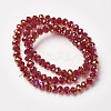 Electroplate Transparent Glass Beads Strands EGLA-A034-T8mm-T12-2