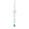 Synthetic Turquoise Starfish Turtle Beads Hanging Suncatchers HJEW-JM03446-5
