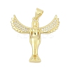 Brass Micro Pave Cubic Zirconia Pendants KK-D317-093G-01-1