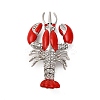 Zinc Alloy Crystal Rhinestone Enamel Brooch LS-JEWB-U010-02P-03-1