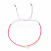 Bohemian Style Handmade Glass Seed Beaded Braided Bead Bracelets for Women TS0574-3-2