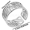 Minimalist Geometric Stainless Steel Open Cuff Ring for Unisex FF1991-1-1