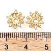Brass Micro Pave Clear Cubic Zirconia Bead Caps KK-U045-05G-3