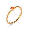 Flat Round 304 Stainless Steel Micro Pave Cubic Zirconia Finger Rings FS-WG2DA17-32-1