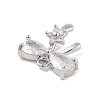 Brass Pave Clear Cubic Zirconia Charms LS-KK-Z061-17P-2