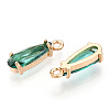 Faceted Glass Pendants GLAA-T010-004C-2