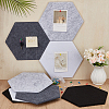 8Pcs 4 Colors Hexagon Sound-absorbing Felt Board AJEW-FG0004-70-5
