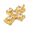 304 Stainless Steel Micro Pave Cubic Zirconia Pendants STAS-Z096-01G-01-2