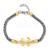 Synthetic Non-magnetic Hematite Beaded Bracelets BJEW-G717-04G-1