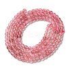 Natural Strawberry Quartz Beads Strands G-B090-A26-03-3