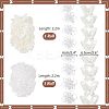 2 Styles Flower & Butterfly Organza Lace Trim with Resin Imitation Pearl Beads OCOR-PH0004-62-2