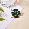 Cubic Zirconia Clover Brooch Pin JBR105A-6