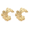 Ion Plating(IP) 304 Stainless Steel Flower Cuff Earrings for Women X-EJEW-A118-03G-5