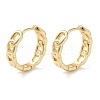 Brass Chain Charm Hoop Earrings for Women LS-EJEW-F347-02G-02-1