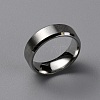 Matte Style 304 Stainless Steel Wide Band Finger Rings for Women Men RJEW-WH0009-14A-P-1