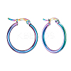 304 Stainless Steel Hoop Earrings EJEW-F105-10M-1