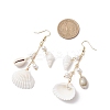 Shell Shape Dangle Earrings EJEW-TA00639-3