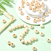 Natural Unfinished Wood Beads WOOD-SP0001-62D-5