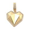 Rack Plating Brass with Cubic Zirconia Pendants KK-Q017-05B-G-1