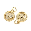 Brass Micro Pave Cubic Zirconia Pendants ZIRC-I367-05G-05-2