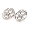 Brass Oval Links Connector Charms KK-H292-47P-02-2