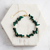 Natural Malachite Braided Beads Bracelets BJEW-L692-001G-4