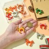 12Pcs 6 Styles Silicone Focal Beads SIL-CJ0002-44-4
