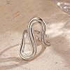 304 Stainless Steel Open Cuff Rings for Women RJEW-K303-06P-1