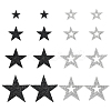 8 Styles Star Hotfix Resin Rhinestone Iron on Patches PATC-FG0002-27-1
