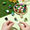 21Pcs 21 Colors Silicone Focal Beads SIL-CJ0002-03-5