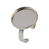 304 Stainless Steel Cuff Ring Components STAS-D372-07P-06-1