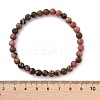 Natural Rhodonite Stretch Bracelets BJEW-JB04557-01-6